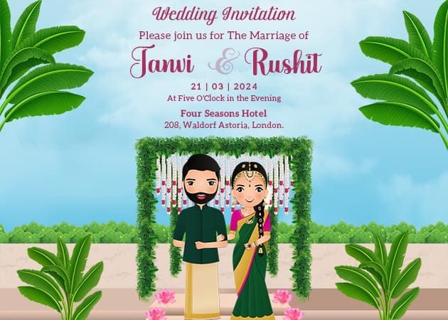 Wedding Invitations in Telugu - Unique Designs and Elegant Styles