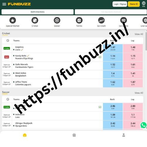 Elusive gambling website in India : Funbuzz