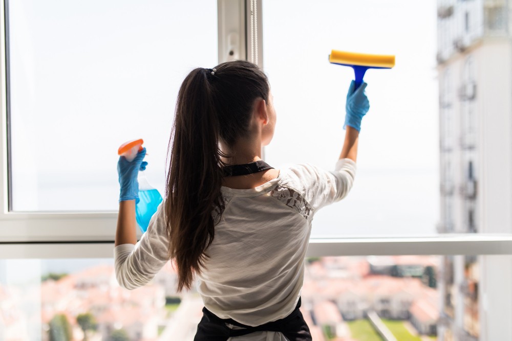 Sparkling Windows Made Easy with HomeMaids' Expert Cleaning Maids Dubai