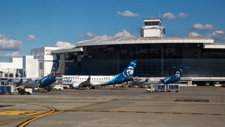 Alaska airlines terminal in seattle