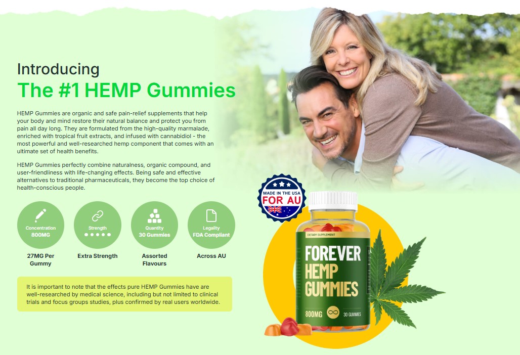 Forever Hemp Gummies Australia, Safe, Non-Habit Forming, Effective, 100% Pure CBD & Powerful Natural Relief!