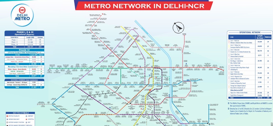 Delhi Metro Blue Line 2025: Station, Route, Maps & Timings