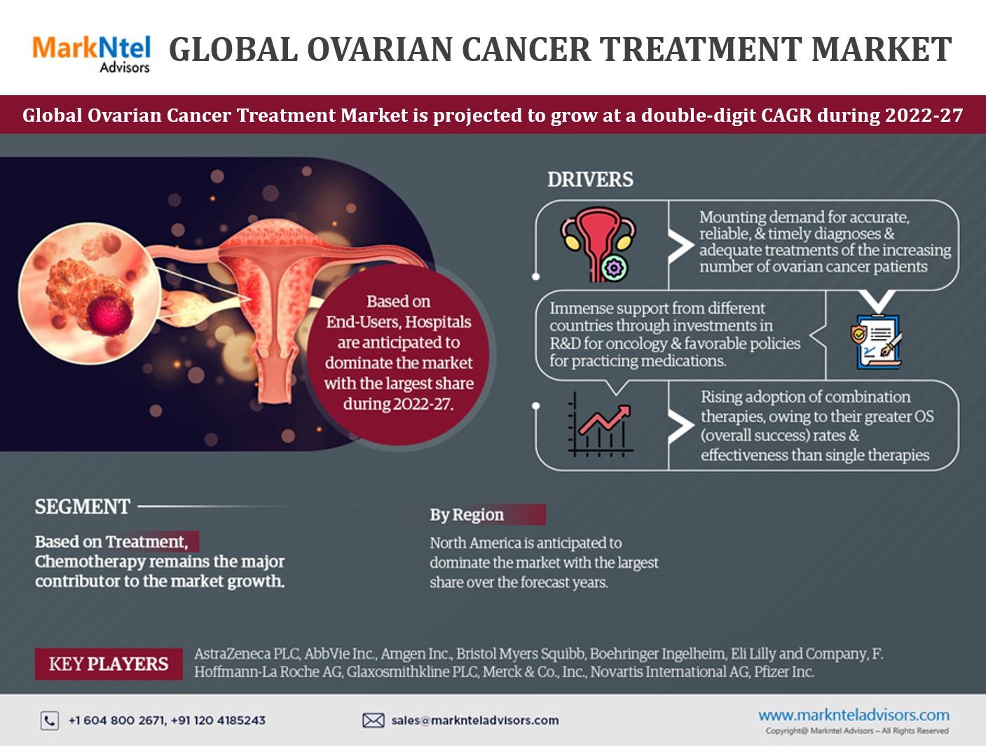 Ovarian Cancer Treatment Market Dynamics – Driver, Challenge, Segment & Competition FY2027