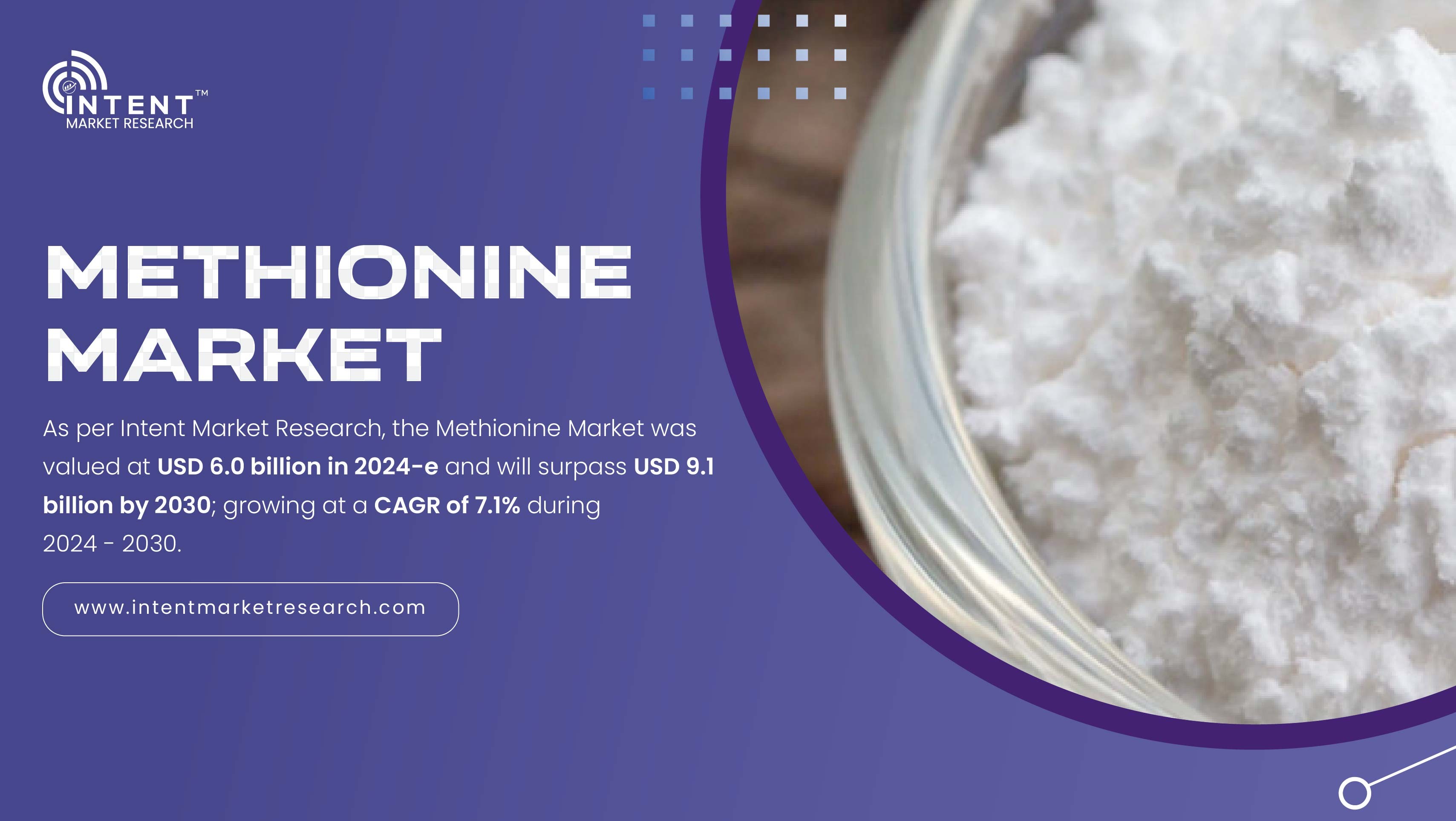 Methionine Market to Grow from USD 6.0 Billion in 2024 to USD 9.1 Billion by 2030