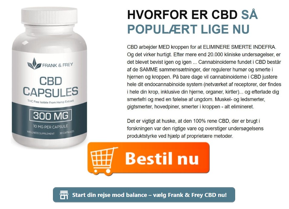 Frank & Frey CBD 300MG Capsules Anmeldelse: Velvære i Danmark