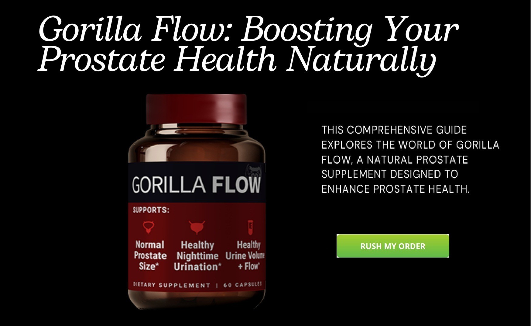 GorillaFlow Prostate Health Support (Prostate Wellness) – Improve Urinary Flow & Hormonal Balance Naturally