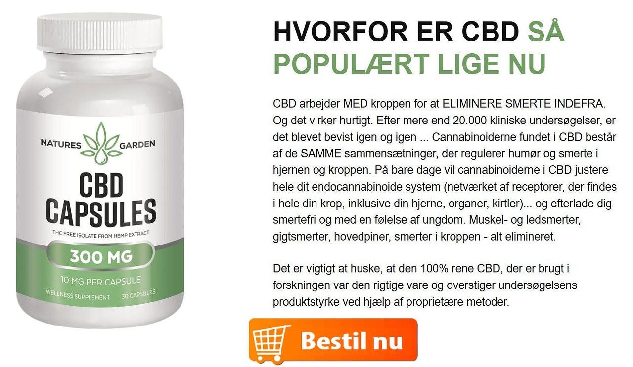 Natures Garden CBD Kapsler DK Anmeldelser: Pris og Hvor Man Køber i 2025