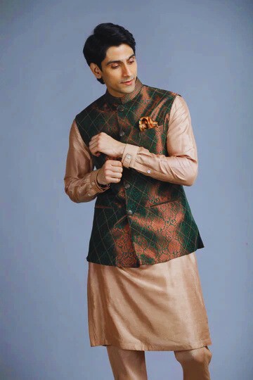 Redefining Elegance: Premium Bundi Kurta Set | Bundi Kurta Set for Groom