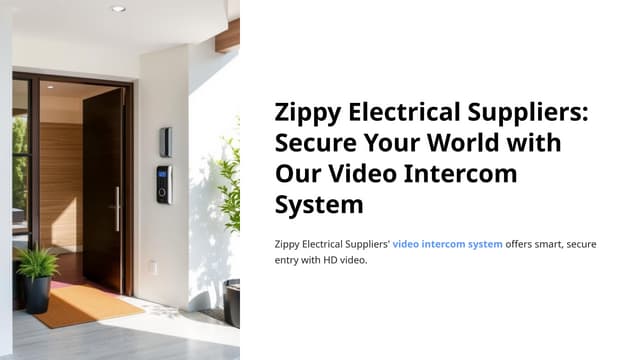 Smart Video Intercom Systems for Enhanced Security | PPT